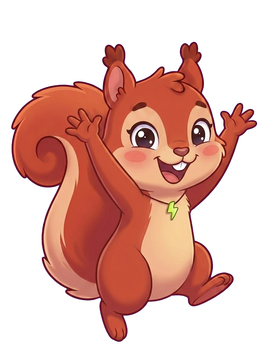 Viva, the ADHD brand's squirrel mascot